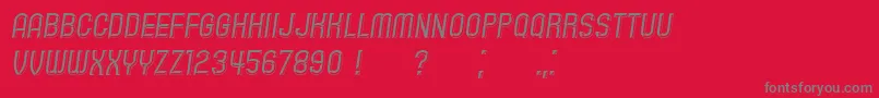 Playback Italic Font – Gray Fonts on Red Background