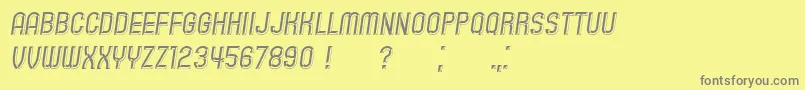 Playback Italic Font – Gray Fonts on Yellow Background