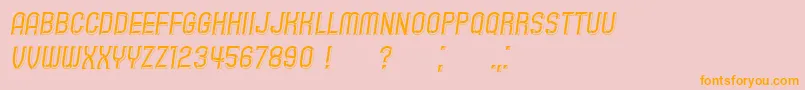 Playback Italic Font – Orange Fonts on Pink Background