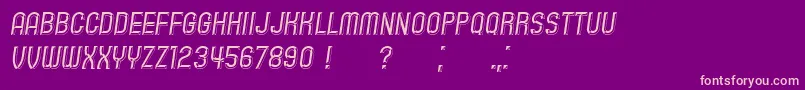 Playback Italic Font – Pink Fonts on Purple Background