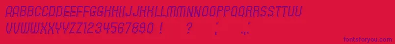 Playback Italic Font – Purple Fonts on Red Background
