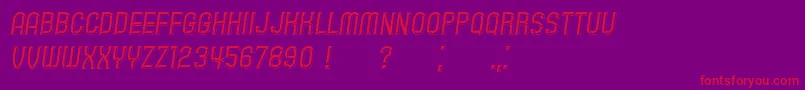 Playback Italic Font – Red Fonts on Purple Background