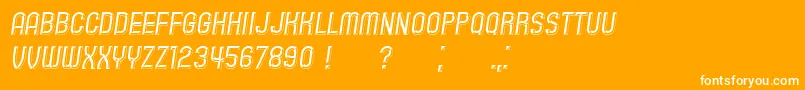フォントPlayback Italic – オレンジの背景に白い文字