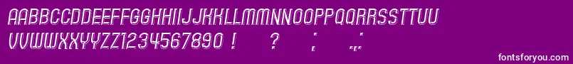 Playback Italic Font – White Fonts on Purple Background