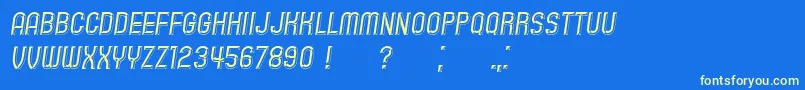 fuente Playback Italic – Fuentes Amarillas Sobre Fondo Azul