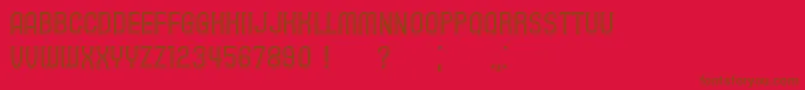 Playback Font – Brown Fonts on Red Background