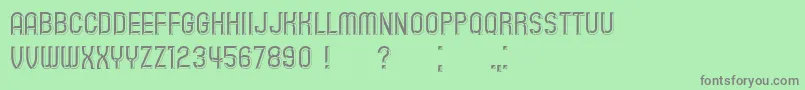 Playback Font – Gray Fonts on Green Background