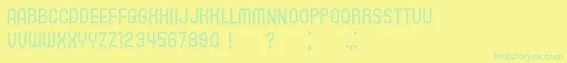 Шрифт Playback – зелёные шрифты на жёлтом фоне