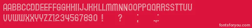 Playback Font – Pink Fonts on Red Background