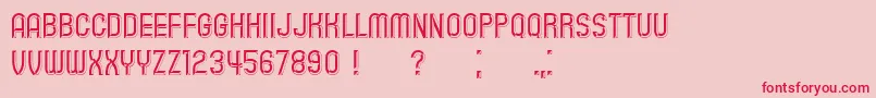 Playback Font – Red Fonts on Pink Background