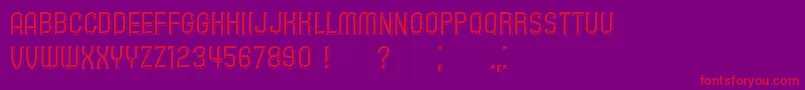 Playback Font – Red Fonts on Purple Background