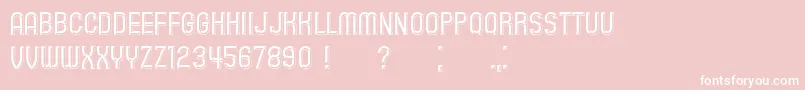 Playback Font – White Fonts on Pink Background