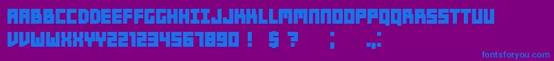 フォントPlayers Bold – 紫色の背景に青い文字