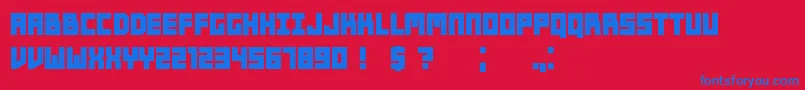 Шрифт Players Bold – синие шрифты на красном фоне