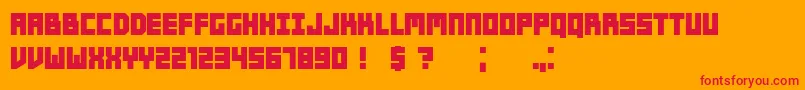 Шрифт Players Bold – красные шрифты на оранжевом фоне