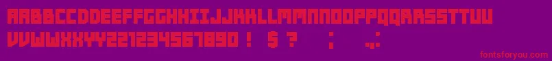 Players Bold Font – Red Fonts on Purple Background