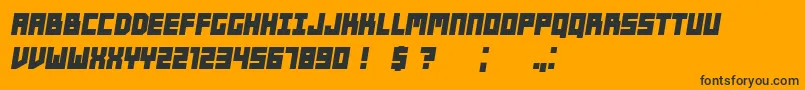 Players BoldItalic Font – Black Fonts on Orange Background