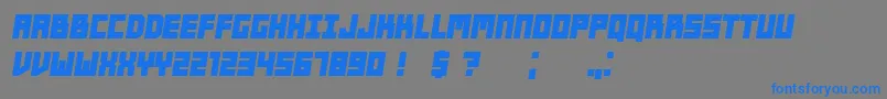 Players BoldItalic Font – Blue Fonts on Gray Background