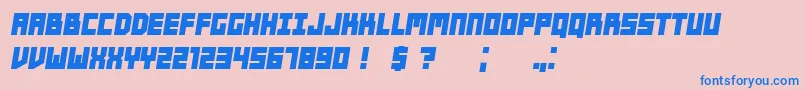 Players BoldItalic Font – Blue Fonts on Pink Background