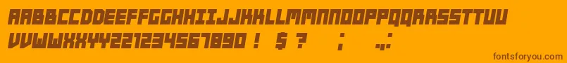 Players BoldItalic Font – Brown Fonts on Orange Background