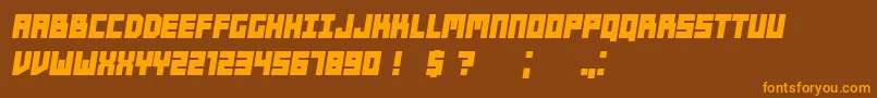 Players BoldItalic Font – Orange Fonts on Brown Background