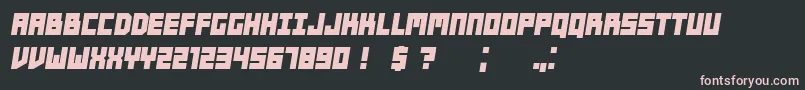 Players BoldItalic Font – Pink Fonts on Black Background