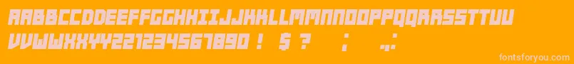 Players BoldItalic Font – Pink Fonts on Orange Background