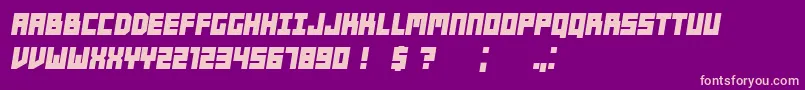 Players BoldItalic Font – Pink Fonts on Purple Background