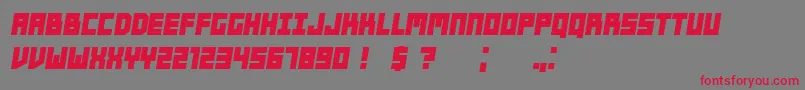 Players BoldItalic Font – Red Fonts on Gray Background