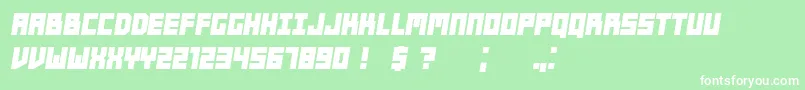 Players BoldItalic Font – White Fonts on Green Background