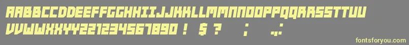 Players BoldItalic Font – Yellow Fonts on Gray Background