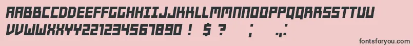 Players Italic-Schriftart – Schwarze Schriften auf rosa Hintergrund