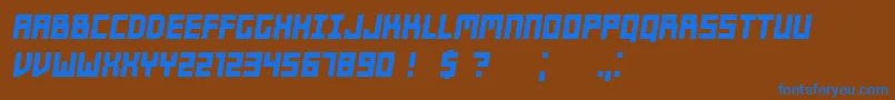 fuente Players Italic – Fuentes Azules Sobre Fondo Marrón