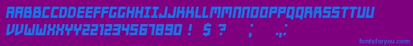 Players Italic Font – Blue Fonts on Purple Background