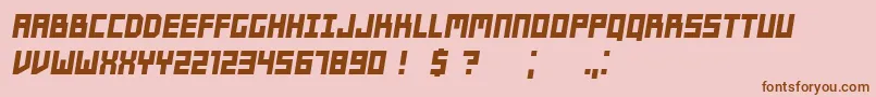 フォントPlayers Italic – ピンクの背景に茶色のフォント