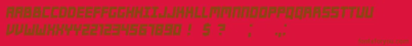 fuente Players Italic – Fuentes Marrones Sobre Fondo Rojo