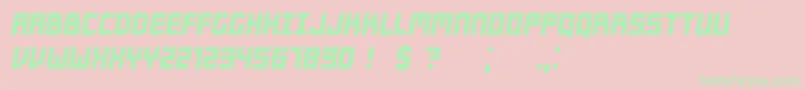 Players Italic-Schriftart – Grüne Schriften auf rosa Hintergrund