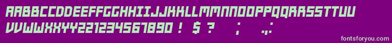Players Italic Font – Green Fonts on Purple Background