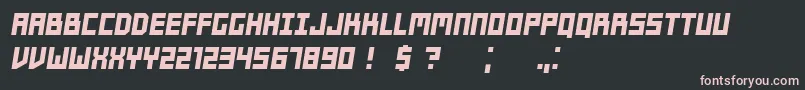 Players Italic Font – Pink Fonts on Black Background