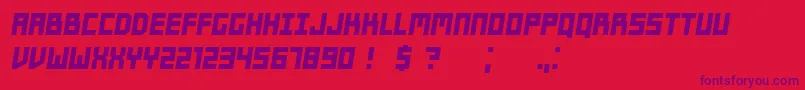 Players Italic Font – Purple Fonts on Red Background