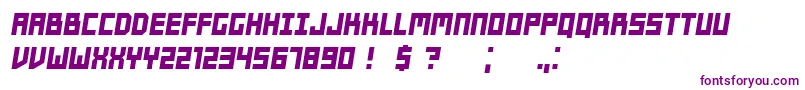 Players Italic Font – Purple Fonts on White Background
