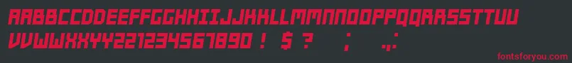 Players Italic Font – Red Fonts on Black Background
