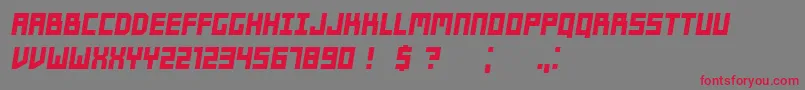 Players Italic Font – Red Fonts on Gray Background