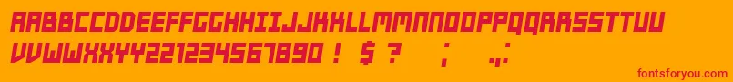 fuente Players Italic – Fuentes Rojas Sobre Fondo Naranja