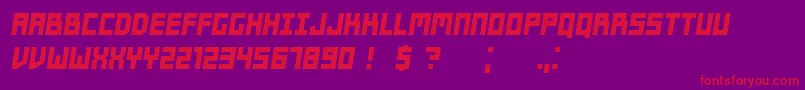 fuente Players Italic – Fuentes Rojas Sobre Fondo Morado