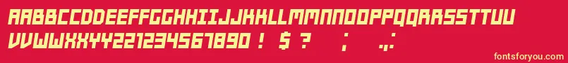 Players Italic Font – Yellow Fonts on Red Background