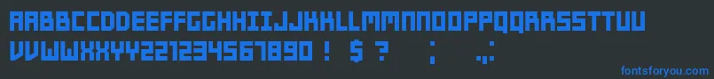 フォントPlayers – 黒い背景に青い文字