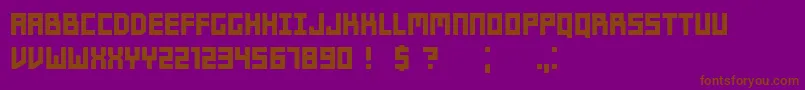 Players Font – Brown Fonts on Purple Background