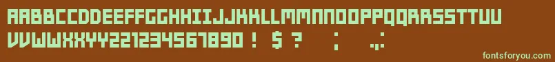Players Font – Green Fonts on Brown Background