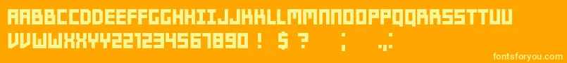 Players Font – Yellow Fonts on Orange Background
